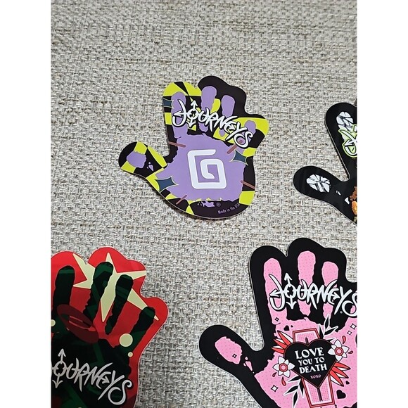 Vintage Journeys Hand Print Stkrs (5) Y2K (2) Rubber Surf/Skateboards Vans Hey D - Picture 10 of 16